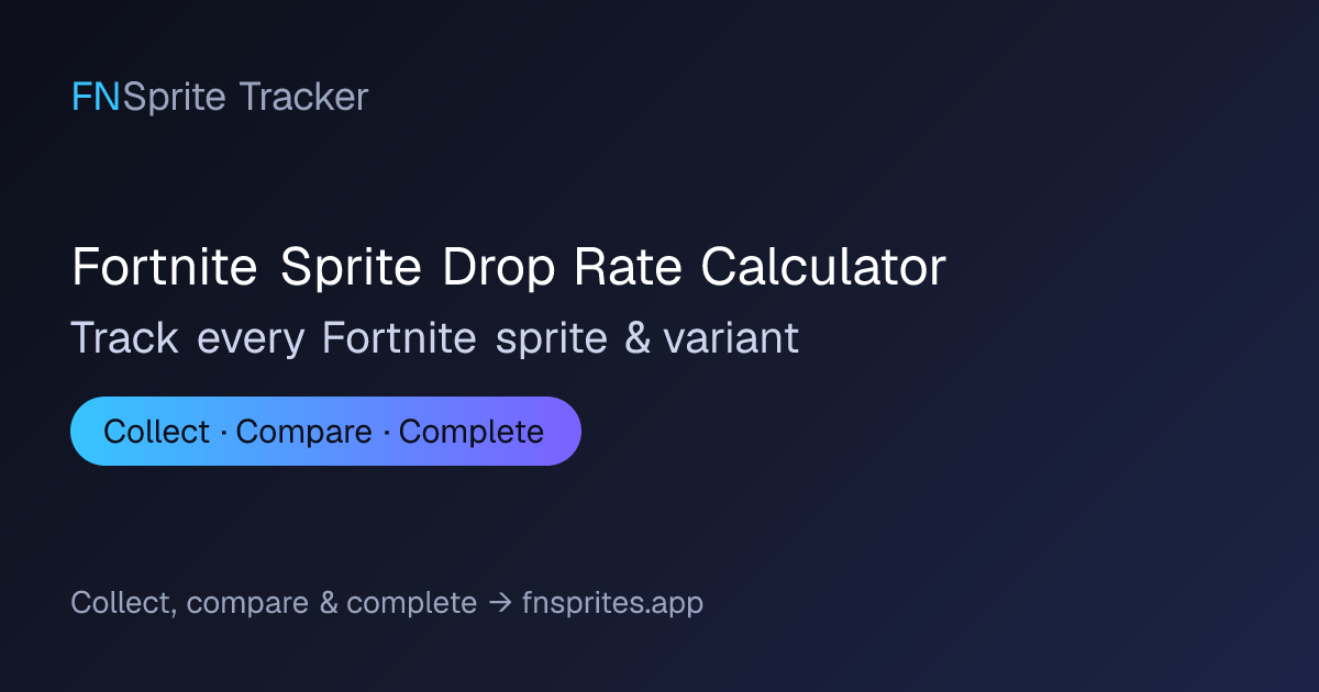 Fortnite Sprite Drop Rate Calculator — Odds & Chests to Get Any Sprite ...