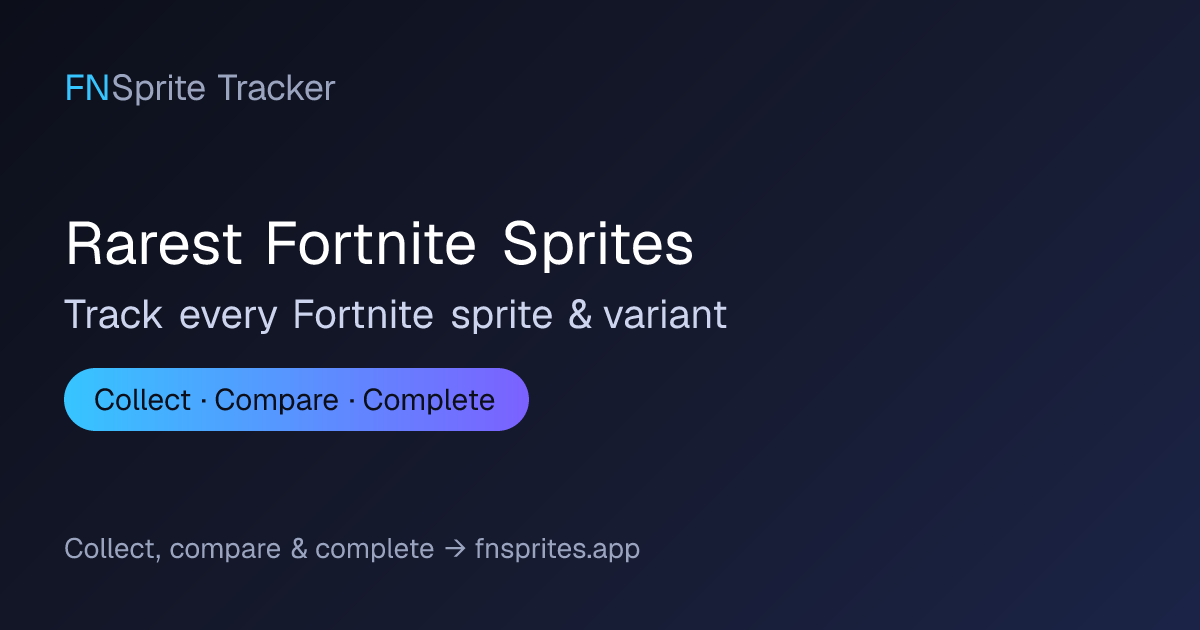 Rarest Fortnite Sprites — Every Sprite Ranked by Drop Rate | FN Sprite ...
